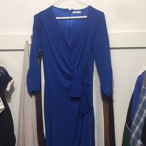 New York and Company Blue Wrap Dress